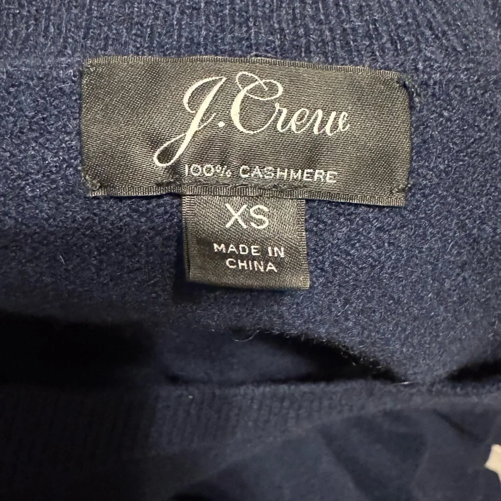 J. Crew 100% Cashmere Black Crewneck Sweater XS